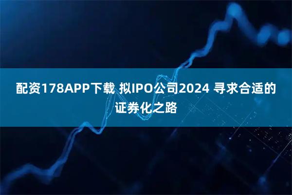 配资178APP下载 拟IPO公司2024 寻求合适的证券化之路